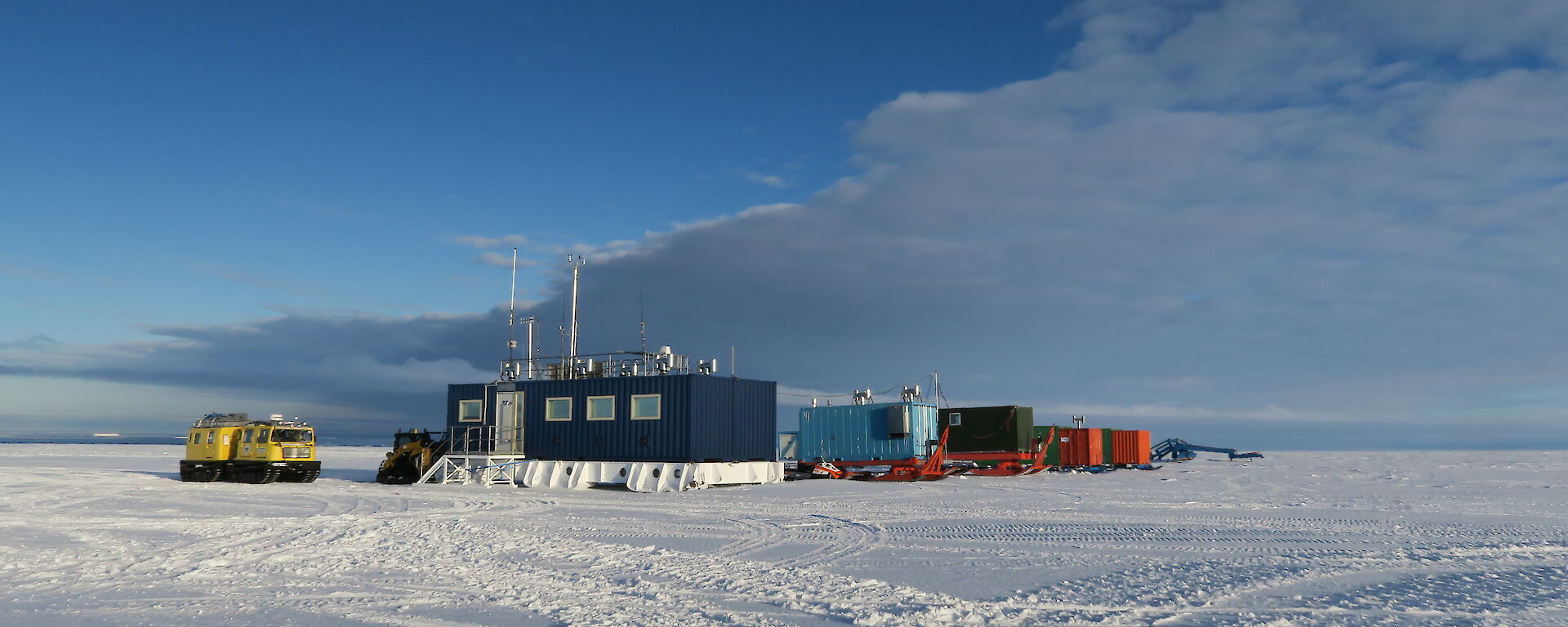 The infrastructure at Gasey ski landing area up on the plateau not far from station