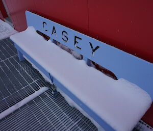 First snow fall at Casey for the newly arrived expeditoners this season