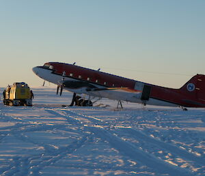 Basler C-GJKB at Casey Skiway. It will be based at Casey for Project Ice Cap Eagle from mid-November to