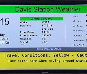 Weather board