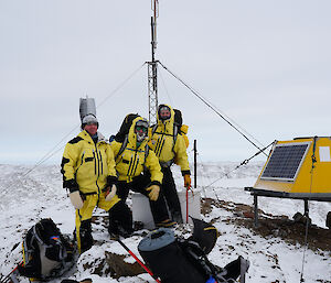 Davis Station expedtioners at Tarbuck Crag