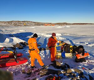 Initial testing of sea ice