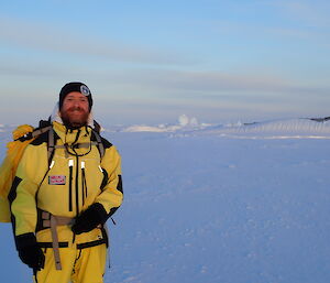Antarctic chef on sea ice