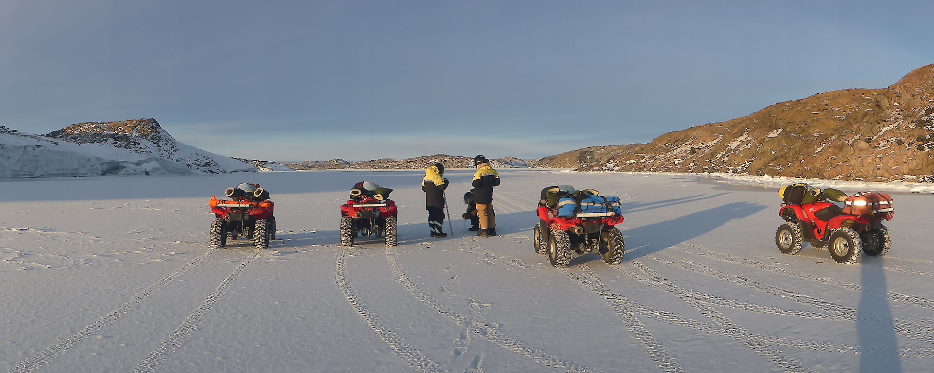 Drilling ice in Antarctica