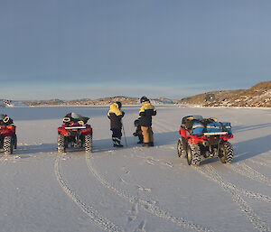 Drilling ice in Antarctica