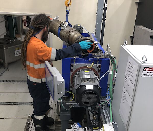 Davis diesel fitter working on waste water decanter