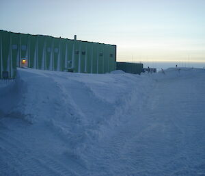 Snow drifts at Davis Station