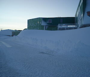 Snow drifts at Davis Station