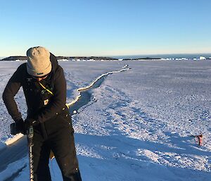 Supporting science at Davis Station sea ice drilling