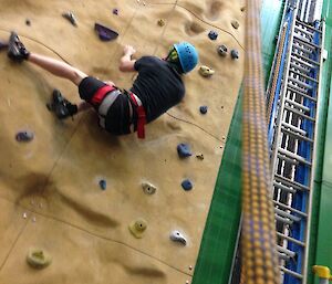 Life at Davis Station climbing wall