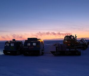 Snow groomer in Antarctica