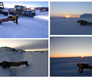 Push up Challenge in Antarctica