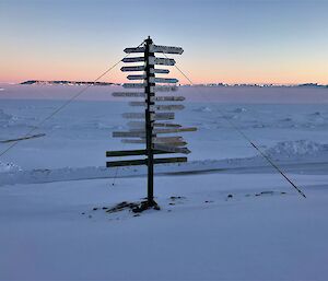 Davis Station signpost