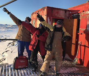 Tradies at Brookes Hut