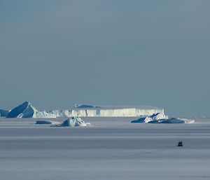 Hagglund tracked vehicle on sea ice