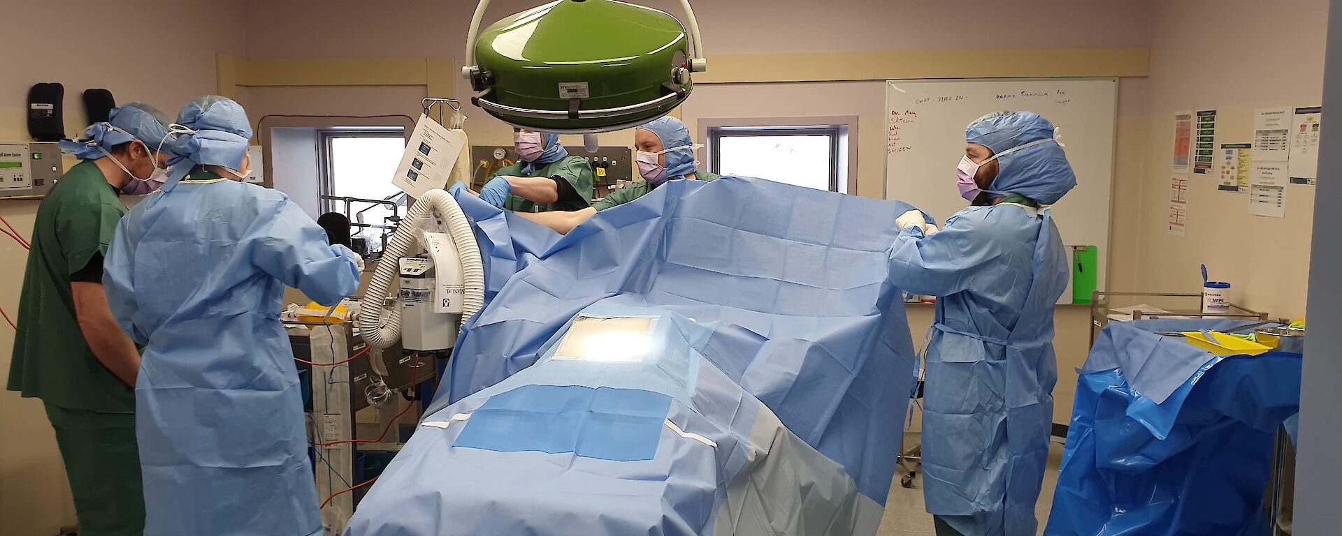Davis Station lay surgical team operating