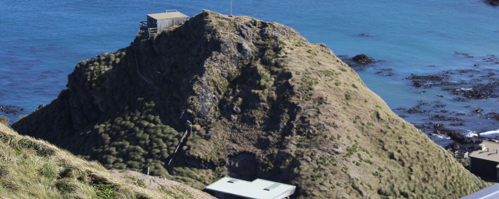 The Ham Shack on top of Hut Hill at Macquarie Island
