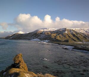 Snow capped plateau of Macquarie Island