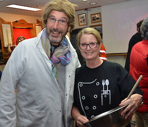 Mawson’s Chef Kim & Dr Jan swapping roles during the ‘look-alike trivia night'.