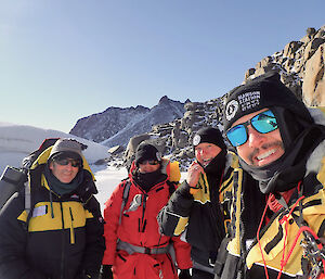 Mawson expeditioners enjoying field training.