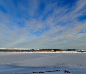 New sea ice forming in Horseshoe Harbour — Mawson Station.