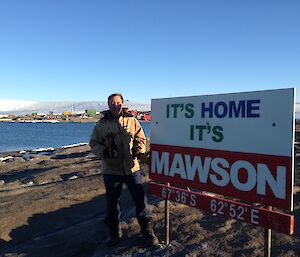 Mawson SCTO Dave’s ‘home’ street sign until 2020!