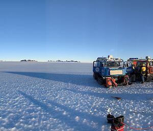 Panorama of Technical Search and Rescue training in the Framnes Mountains at Mawson Station.