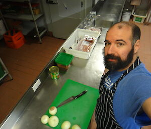 Leon let loose in the Mawson kitchen.