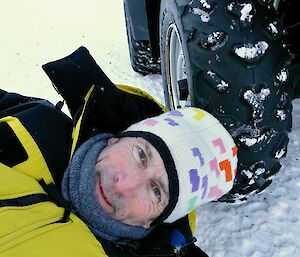 Senior Field Training Officer Ian with his quad bike track inspired Hadley Hat.