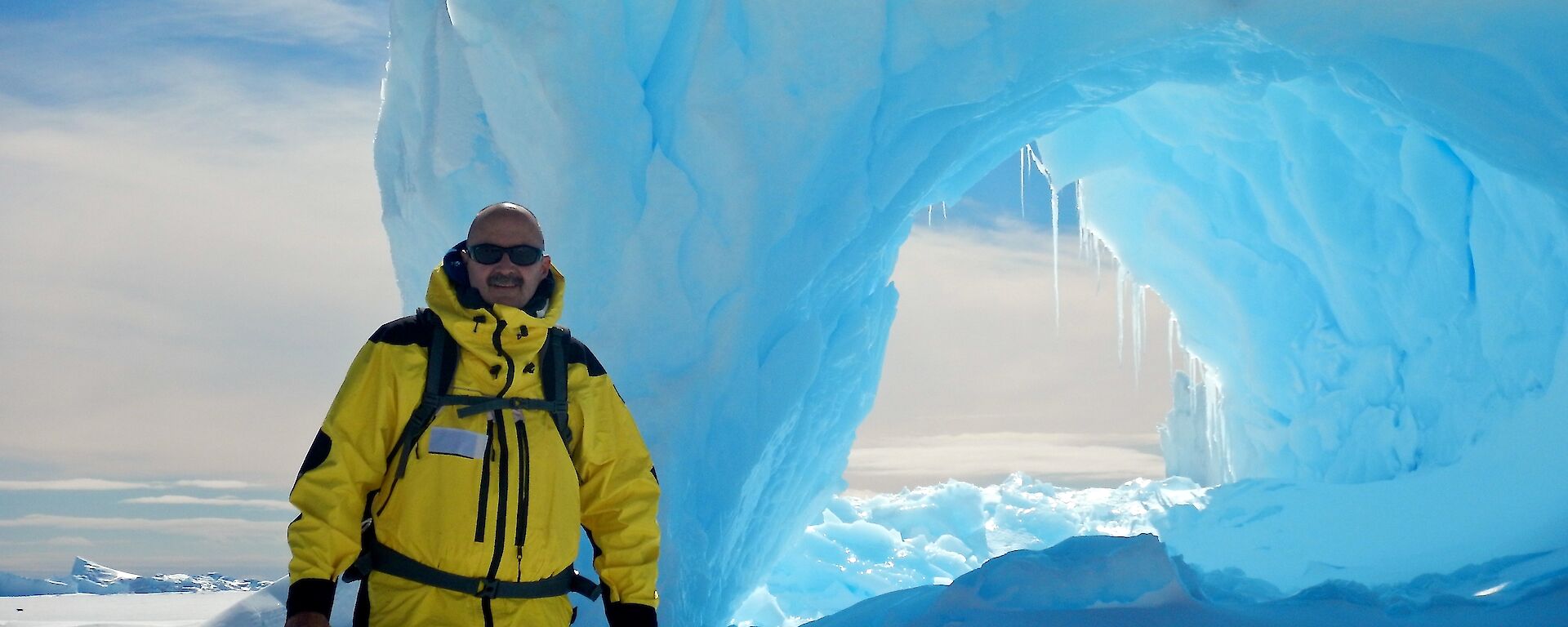 Geoffrey Wallace enjoying some of the spectacular sights at Davis Station in 2015.