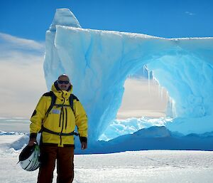 Geoffrey Wallace enjoying some of the spectacular sights at Davis Station in 2015.