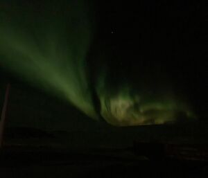 One can never complain about an Aurora photo, but especially when it was taken with an iPhone at Mawson.