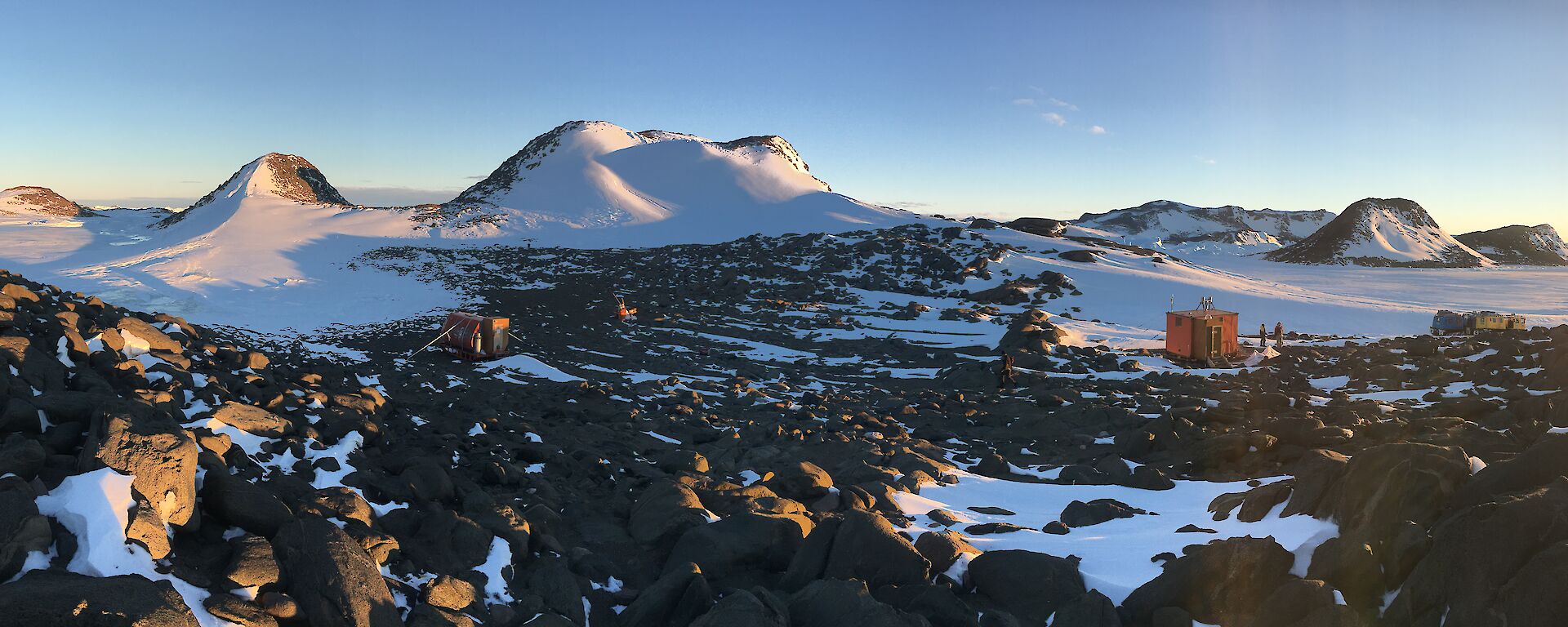 Colbeck Hut sunset panorama — Mawson.
