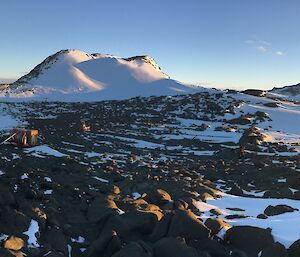 Colbeck Hut sunset panorama — Mawson.