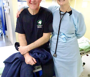 Mawson SCTO Dave Davies & Dr Jan Wallace prior to the winter LAST training exercise.