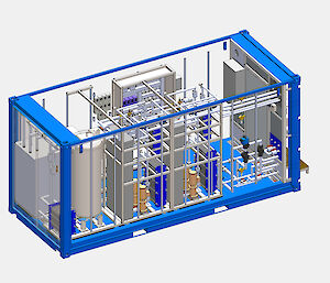 The aquarium mechanical module including a chiller and associated coolant reservoir, water pumps, heat exchangers for manipulating water temperatures, and an automated control system.