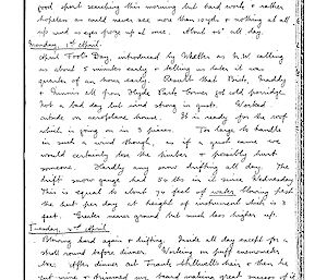 A page from Bob Bage’s diary written during the Australasian Antarctic Expedition on April Fool’s Day in 1912.