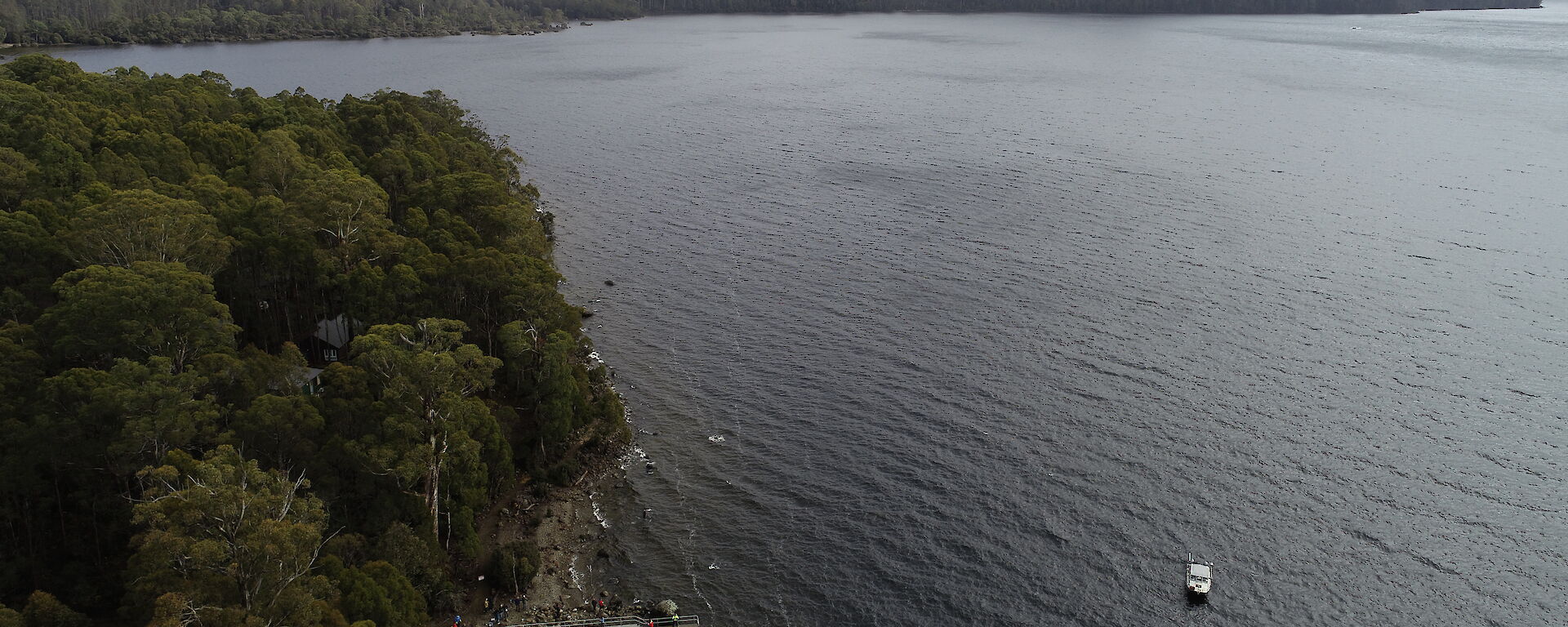 Aerial view of AUV in Lake St Clair.