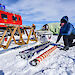 Scientist extracts a core from the ice core drill at Law Dome during a project in 2015.