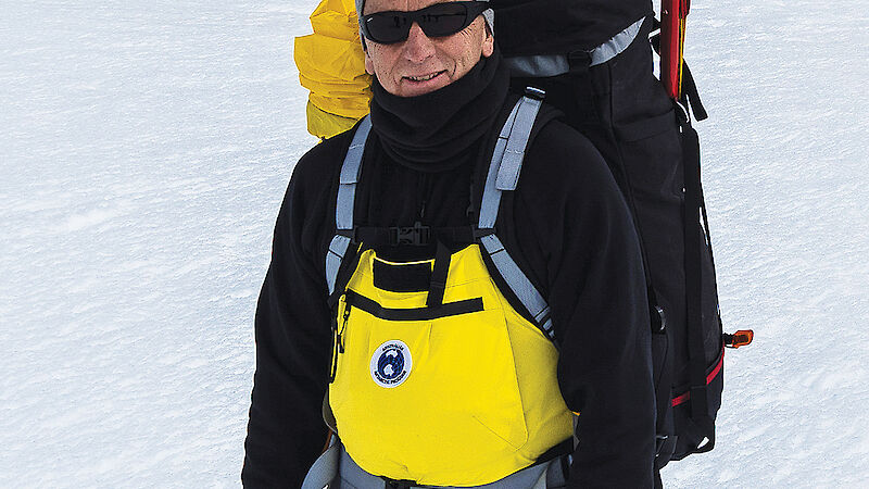 Expeditioner in Antarctica.