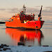 The Aurora Australis in Horseshoe Harbour, Mawson, in evening light.