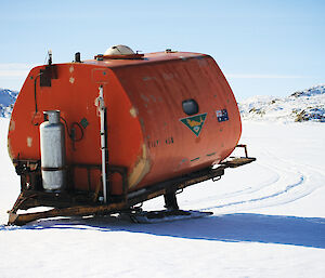 An RMIT van at Vestfold Hills in 2011. The Perspex dome in the roof allowed natural light into the van.