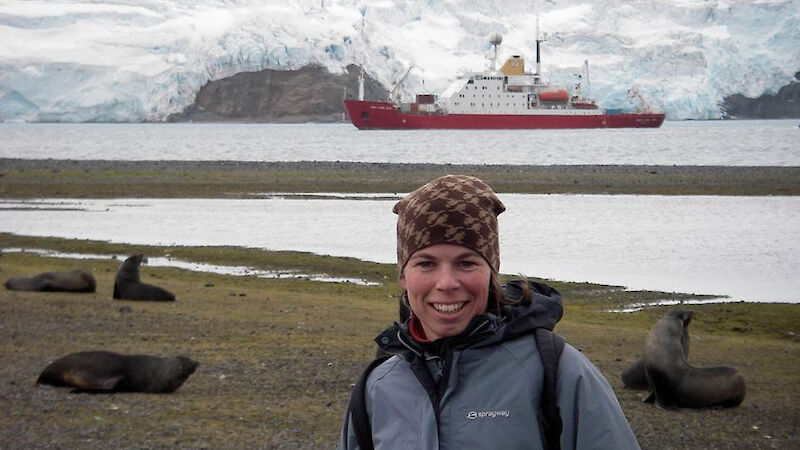 La Trobe University marine biologist Dr Jan Strugnell in the subantarctic.