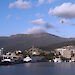 A view of Hobart from its port.