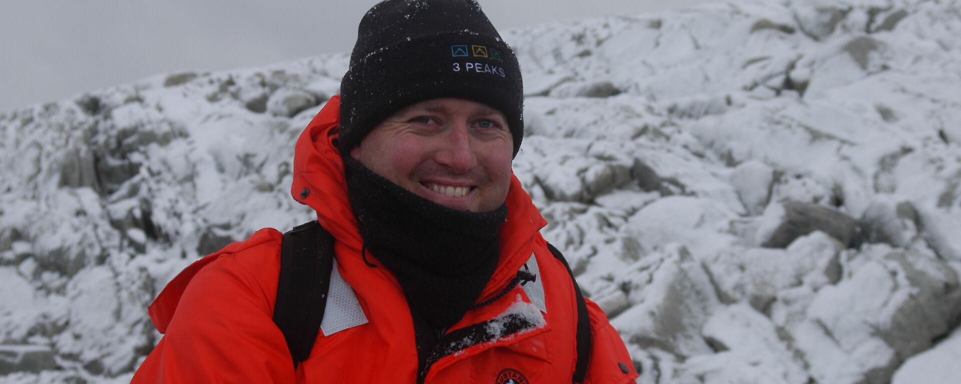 Kym Newbery in Antarctica.