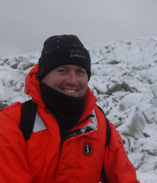 Kym Newbery in Antarctica.