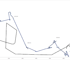 Figure 3: A graphed example of an Antarctic blue whale tracked using photogrammetry (video)