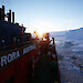 The Aurora Australis alongside the Totten Glacier