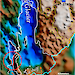 Graphic detailing the ocean floor and bedrock in the Totten Glacier ice shelf region