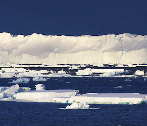 View of the Totten Glacier from the ship